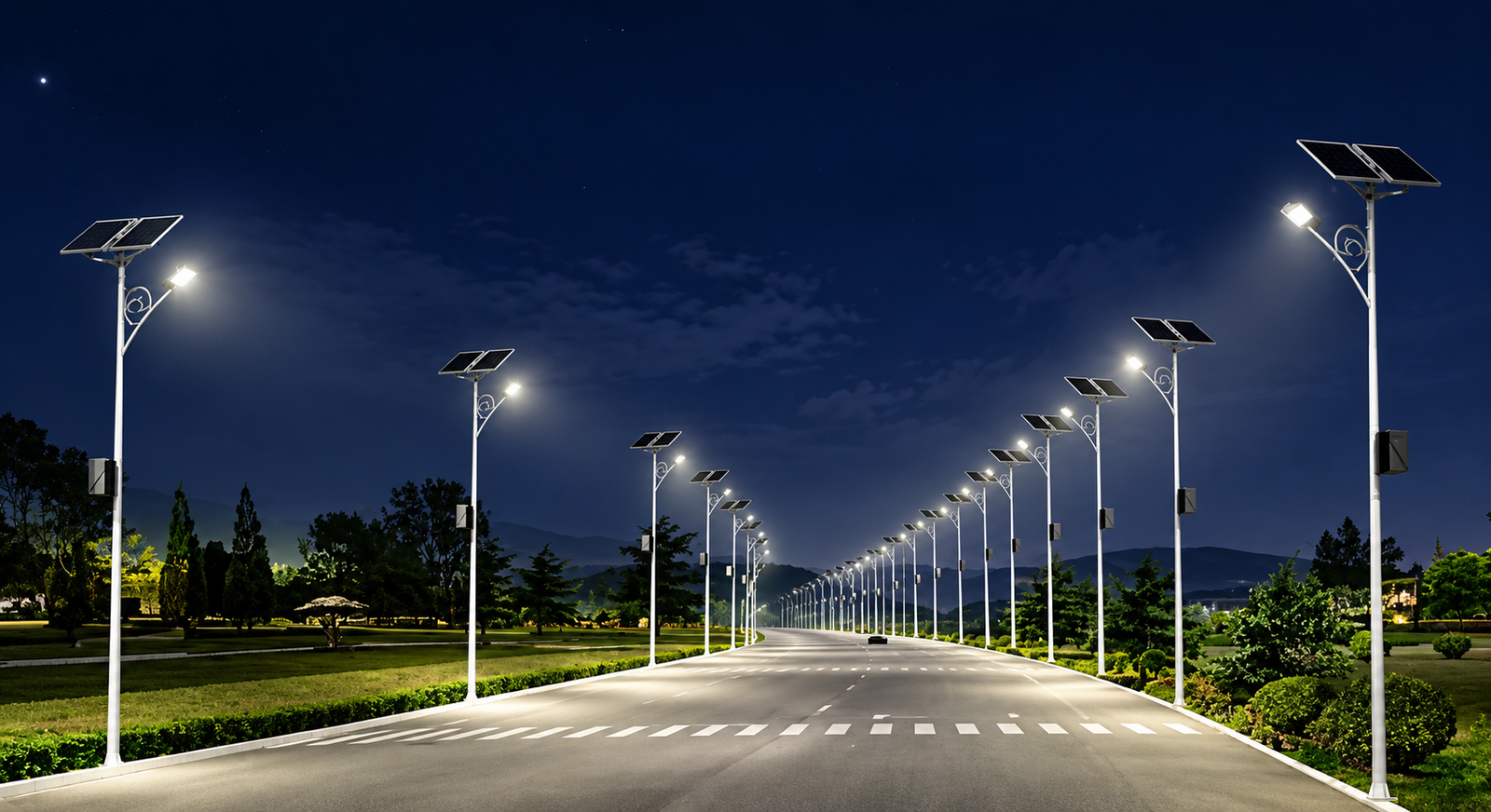 Road lighting installation