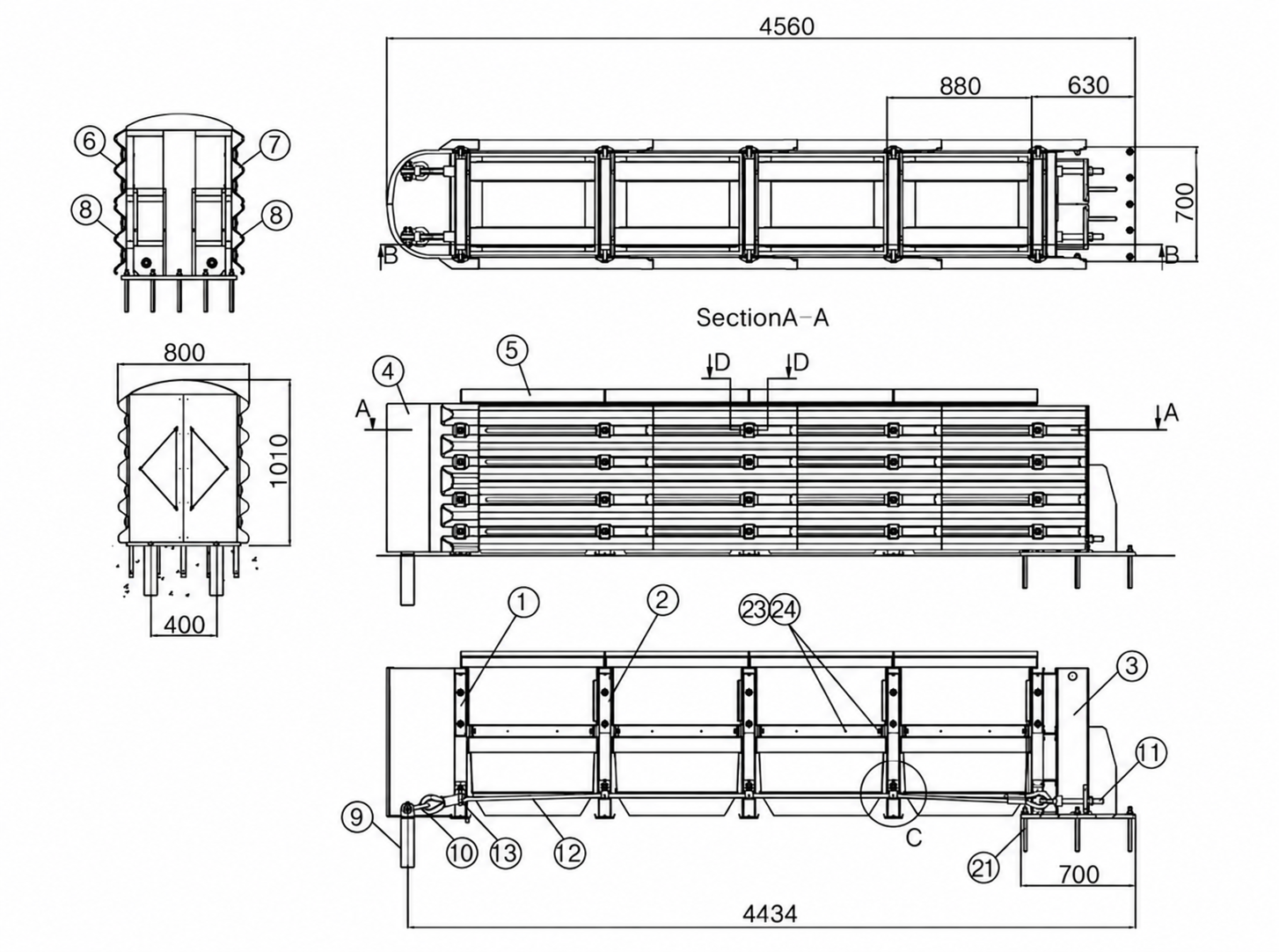 Crash cushion assembly reference