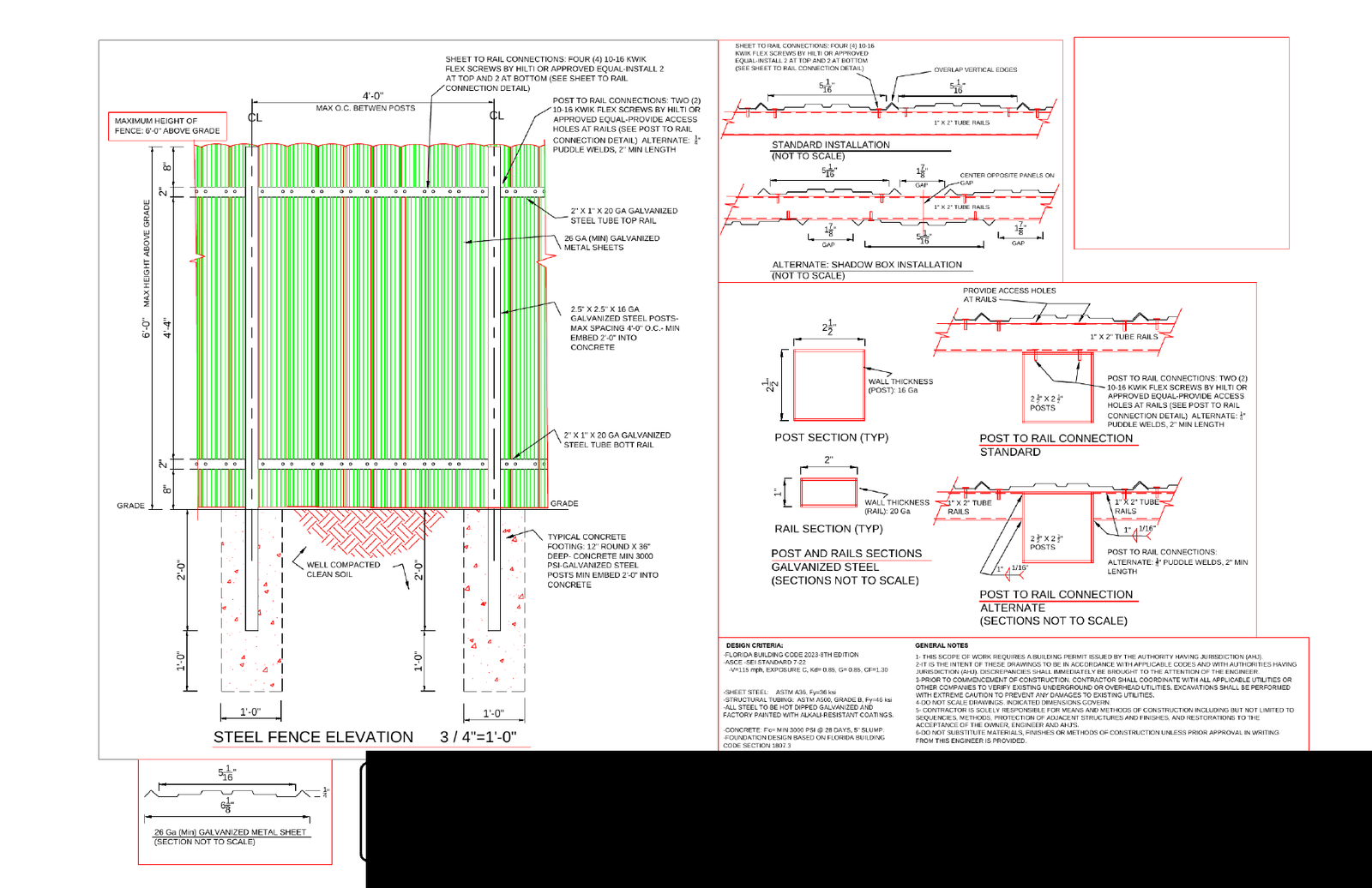 Submitted engineering drawing